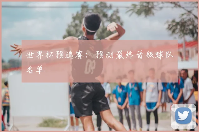 世界杯预选赛:预测最终晋级球队名单